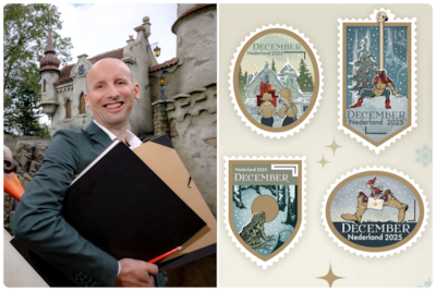 Droom van Efteling-ontwerper komt uit met ontwerpen decemberzegels: ‘Ben zelf naar PostNL gestapt’