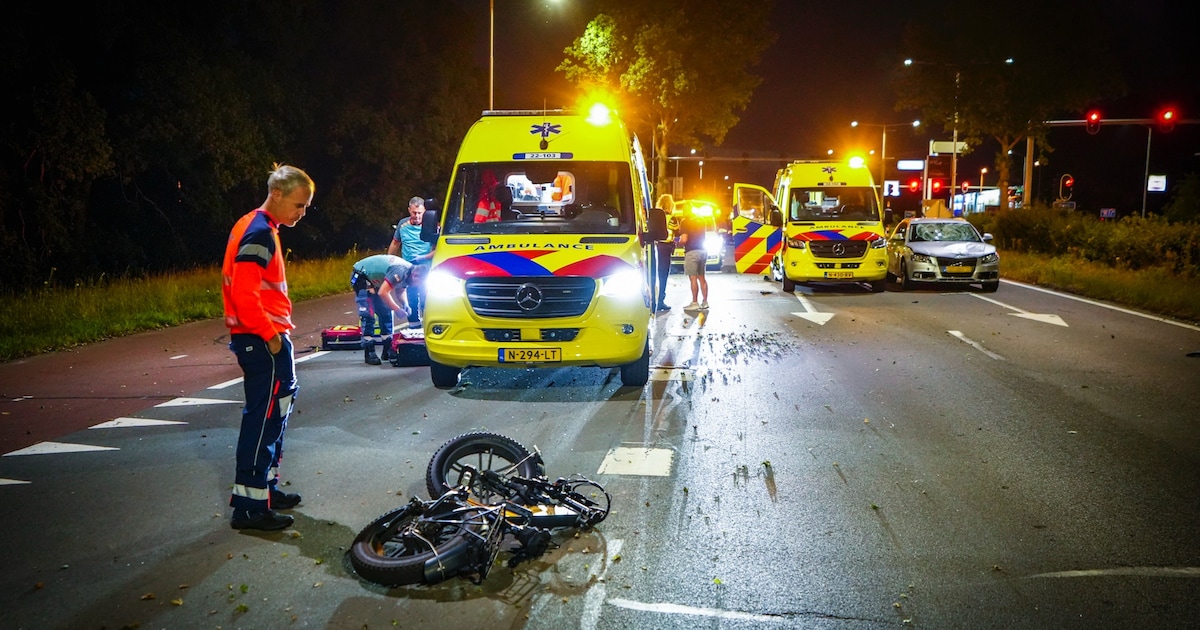 Meisje raakt zwaargewond bij ongeluk op fatbike, komt na harde klap veertig meter verderop terecht.