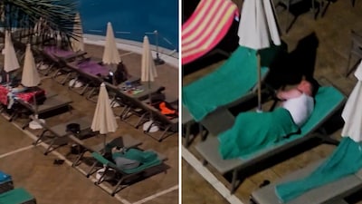 Hotelgasten Tenerife slapen buiten om plekje bij zwembad te bemachtigen