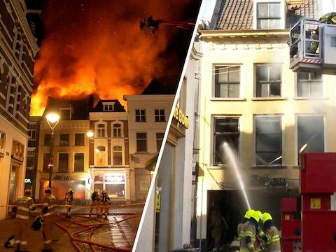 De brand in het hart van Arnhem, op 6 maart 2025.