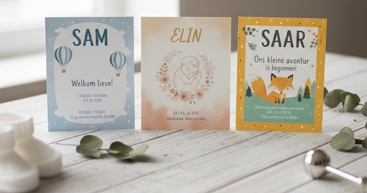 Elin, Saar en Sam vaakst op een Nijmeegs geboortekaartje in 2025