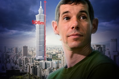 Waaghals beklimt 508 meter hoge toren in Taiwan zonder touw, voor ogen van Netflix-kijkers
