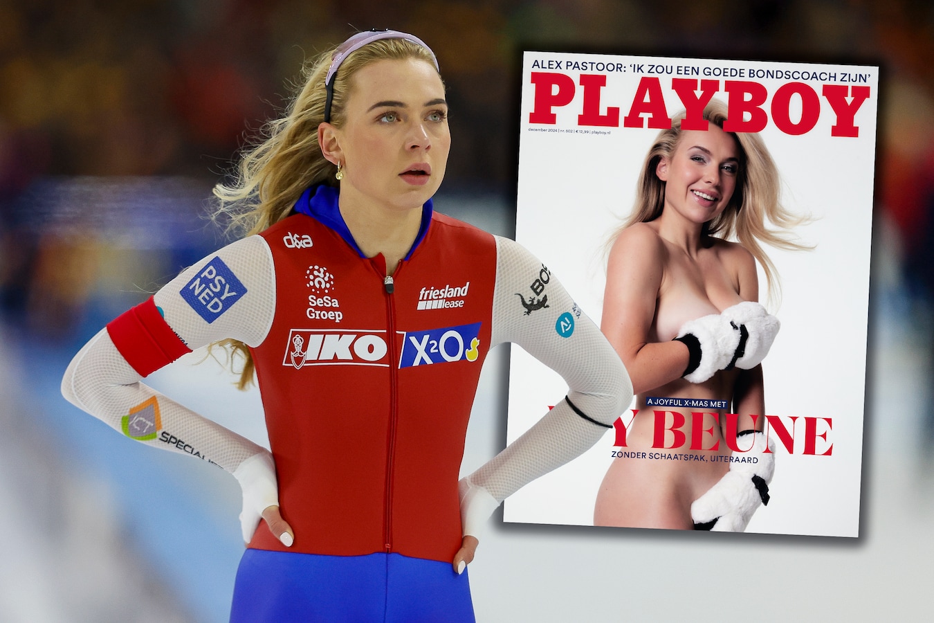 Joy Beune schittert na Playboy shoot ook op het ijs in Thialf ‘Meeste