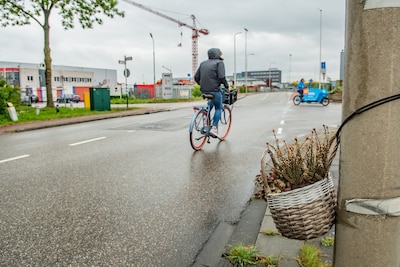 ‘Kom níet op de fiets’, adviseren ondernemers van dit bedrijventerrein in het fietsvriendelijke Utre