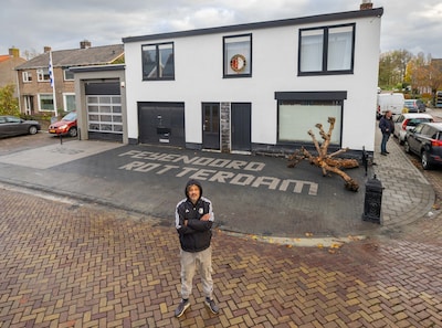 Rachid heeft zijn oprit aangepast, nu weet iedereen voor welke voetbalclub hij is