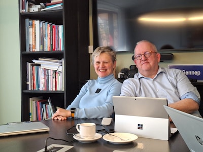 Ontspannen gezichten bij de wethouders, maar of dat na de verkiezingen nog zo is?