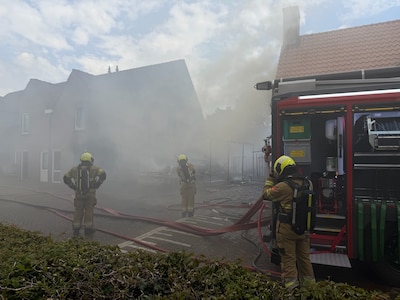 Veel rook bij brand in woonwijk Uden