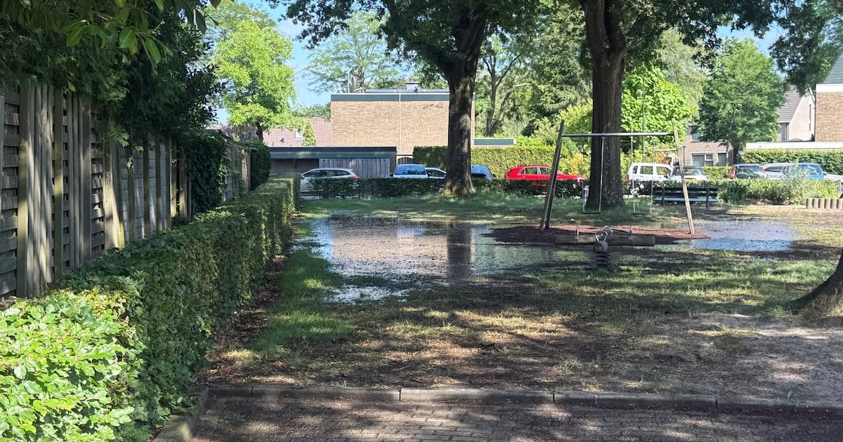 Leidingbreuk in Ugchelen zorgt voor wateroverlast bij speeltuin