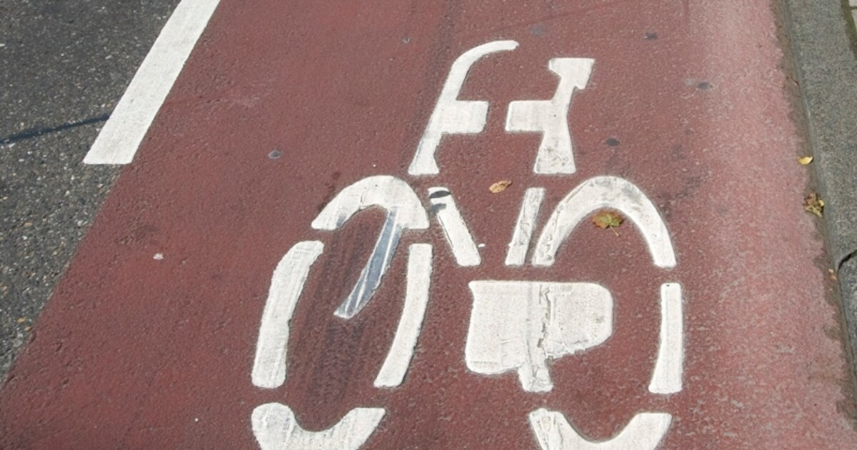 Dubbel fietspad langs straatweg Buurmalsen