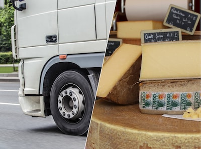 Vrachtwagen met kaaslading van 20 ton ter waarde van 80.000 euro spoorloos verdwenen