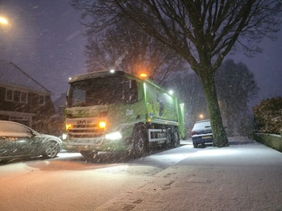 Door winters weer geen oud papier en karton opgehaald in Overbetuwe