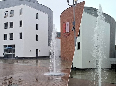 Door verkeerde afstelling spuit fontein als een geiser: ‘Ik regen nat op mijn eigen balkon’