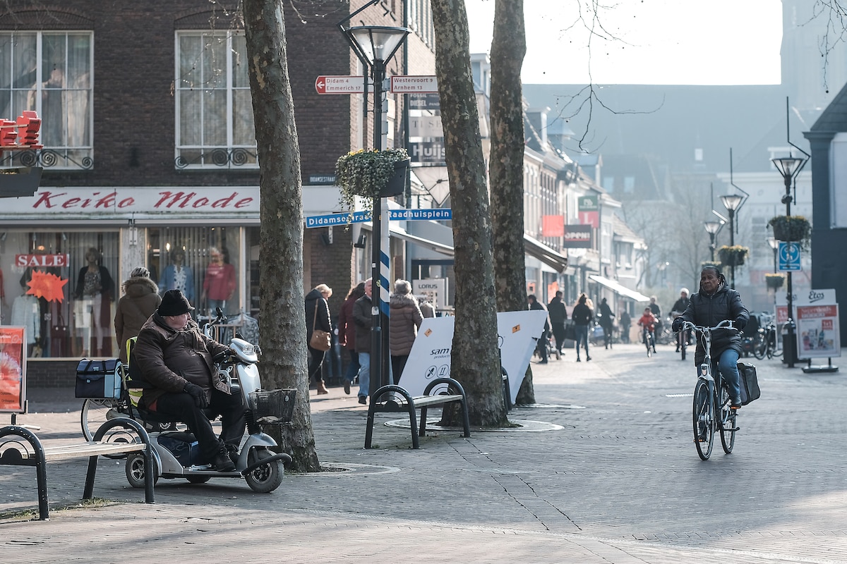 Archieffoto: het winkelgebied van Zevenaar