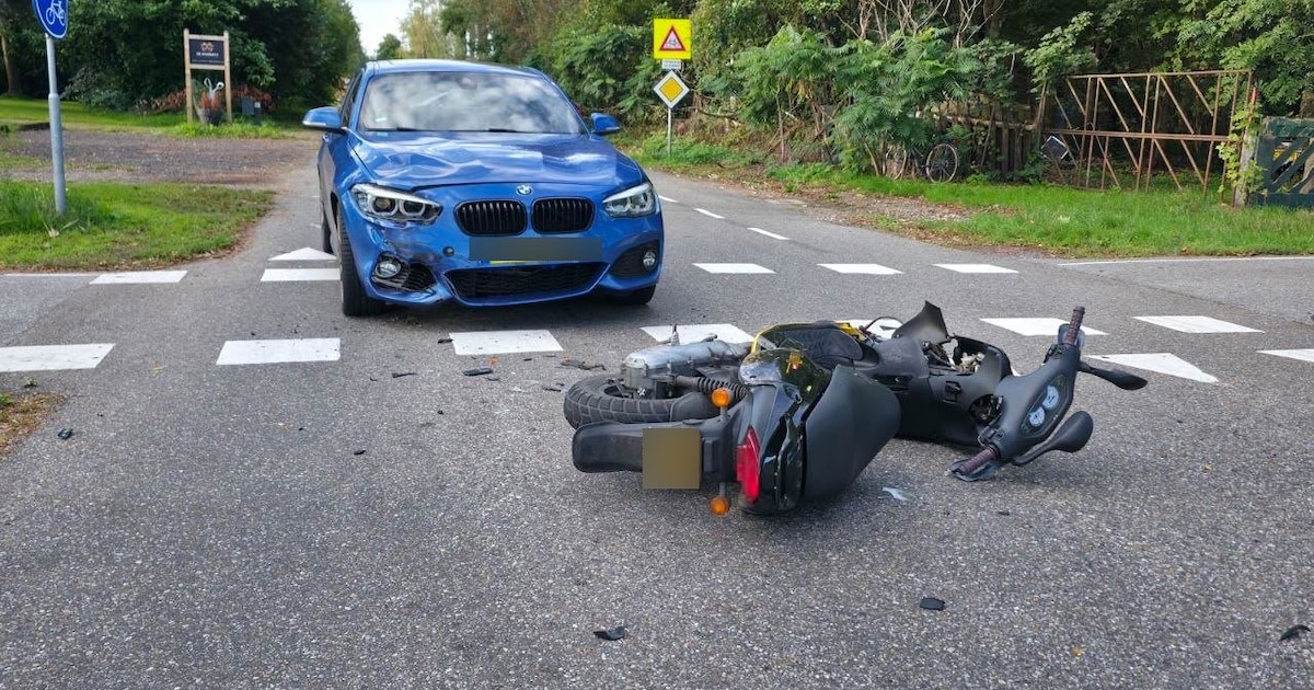 Scooterrijder gewond bij ongeluk met auto in Westendorp