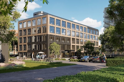 Architectenbureau eerste huurder nieuw houten kantoorgebouw Enschede