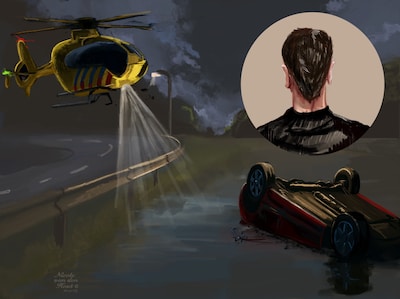 Wie zat er achter het stuur toen de auto van Donnie, William en Mike in de sloot kwam?