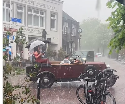 Hevige regen en hagel treffen eindexamengala in Druten: ‘Toch was iedereen trots en blij’