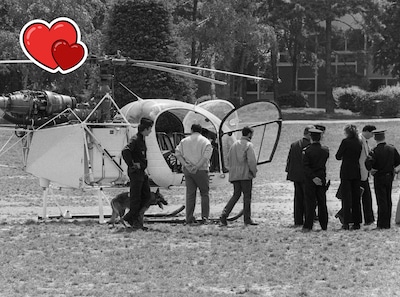 Nadine bevrijdde haar man uit de gevangenis met een helikopter: 'Politie keek met open mond naar boven'