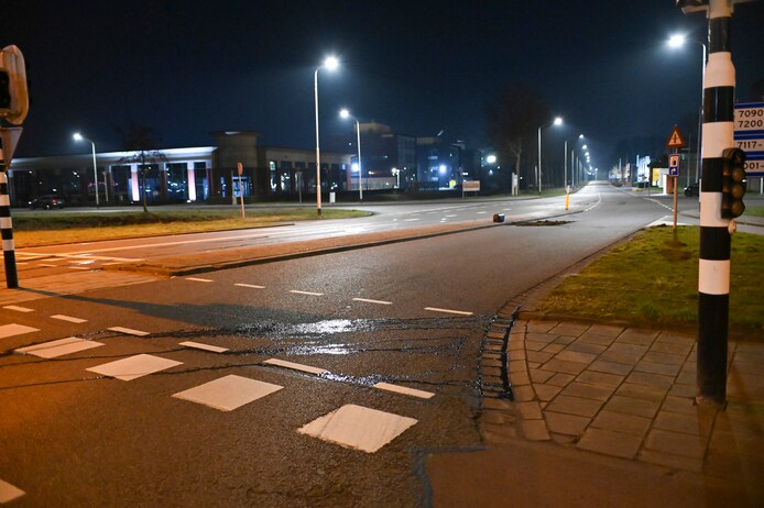 Bedrukte jurk in marine/wit geprint | Witt
