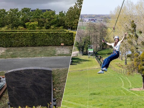 Zipline naast begraafplaats krijgt groen licht, maar een ‘vrijgezellenfeest mag uitvaart niet verstoren’