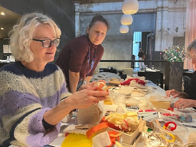 Workshop droogvilten in Kulturhus Leuth