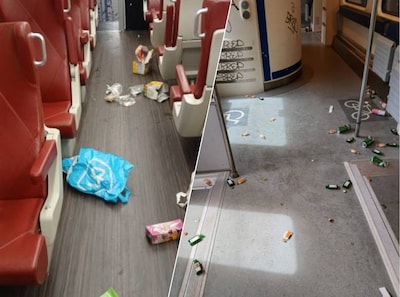 Volop afval en veel braaksel: schoonmakers NS krijgen ‘vervelende verrassing’ na Koningsdag
