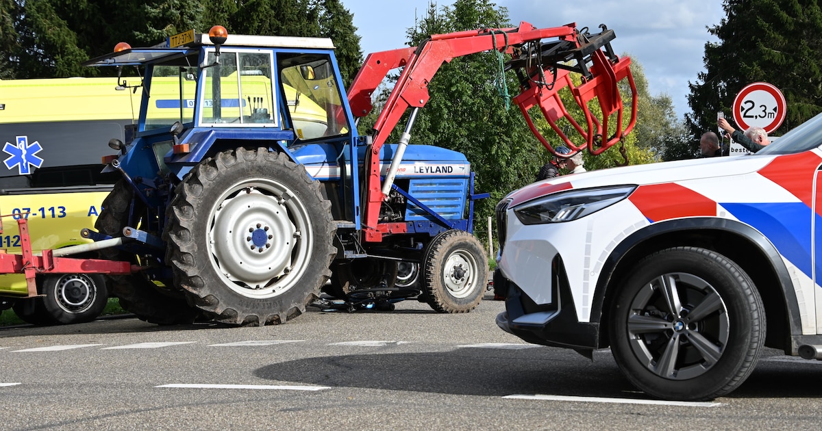 Wielrenner belandt onder tractor bij aanrijding: traumahelikopter rukt uit