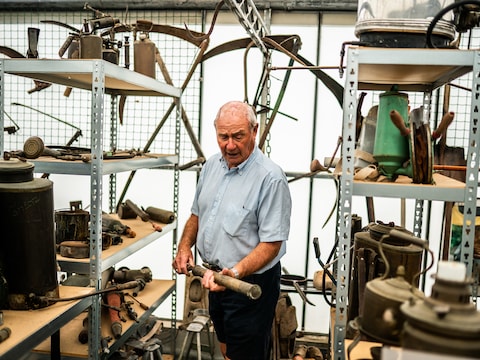 Een ouderwetse gifspuit waarmee vroeger veel werd gespoten. Ze zijn tentoongesteld in het tuinbouwmuseum Mea Vota (latijn voor mijn wens) in Huissen.