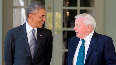 Obama zenuwachtig, Queen smelt: zeven momenten die David Attenborough (100) onvergetelijk maken