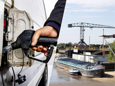 Door de lage waterstand in de rivieren betaal jij straks meer voor een liter benzine