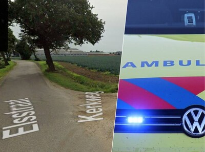 Zwaargewonde bij ongeluk, auto met vier inzittenden belandt op z’n kop langs weg