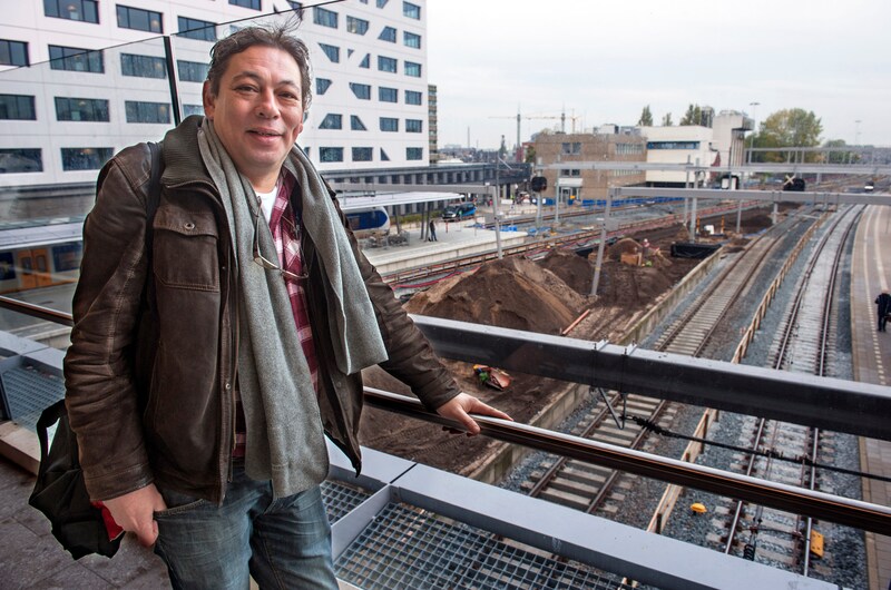 Aldo Markus op Utrecht Centraal in 2015.
