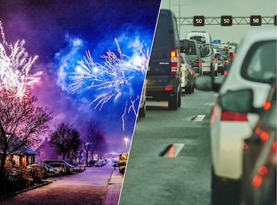Drukte op wegen naar Duitsland, mogelijk veel 'vuurwerkverkeer'
