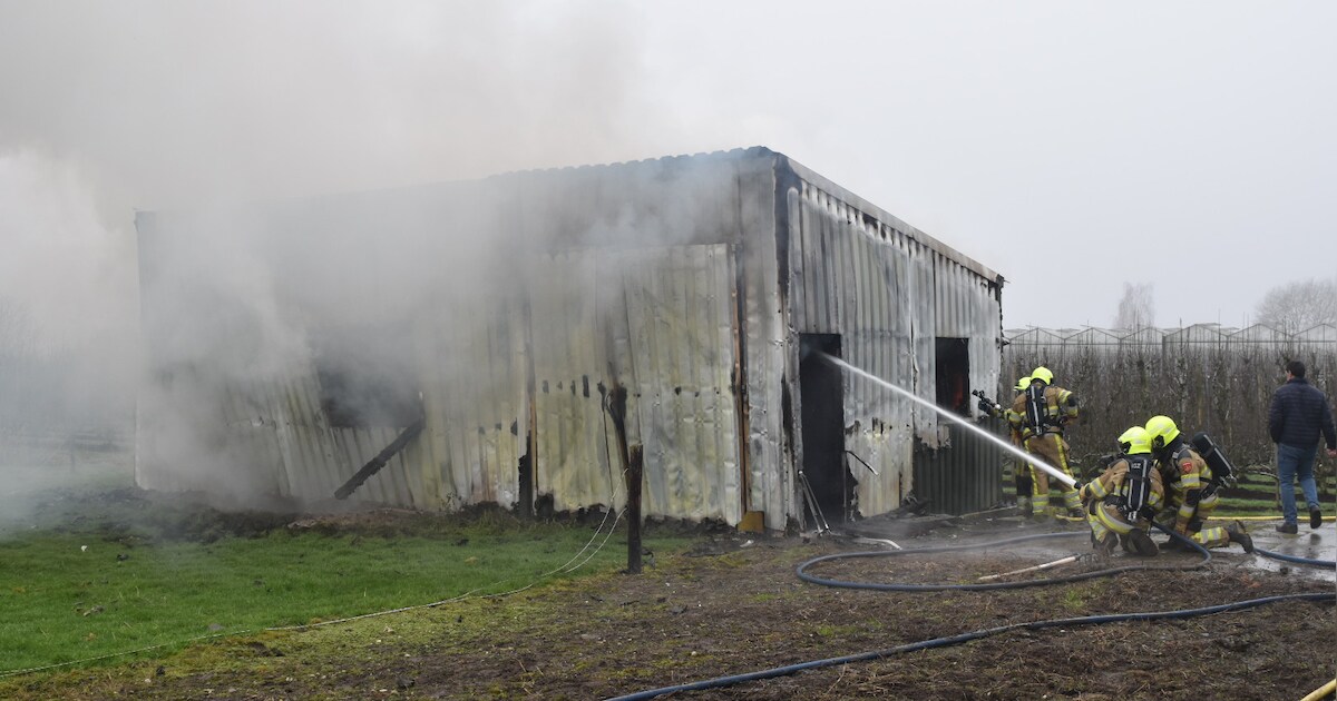 Brand in Velddrielse schuur, pand moet tegen de vlakte