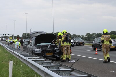 Autobrand zorgt voor verkeershinder op A12