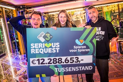 Serious Request zeker van alltimerecord: grootste opbrengst ooit is bijna binnen