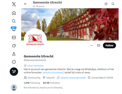 Een vraag stellen aan de gemeente Utrecht? Op sociale media krijg je daar sinds kort geen antwoord m
