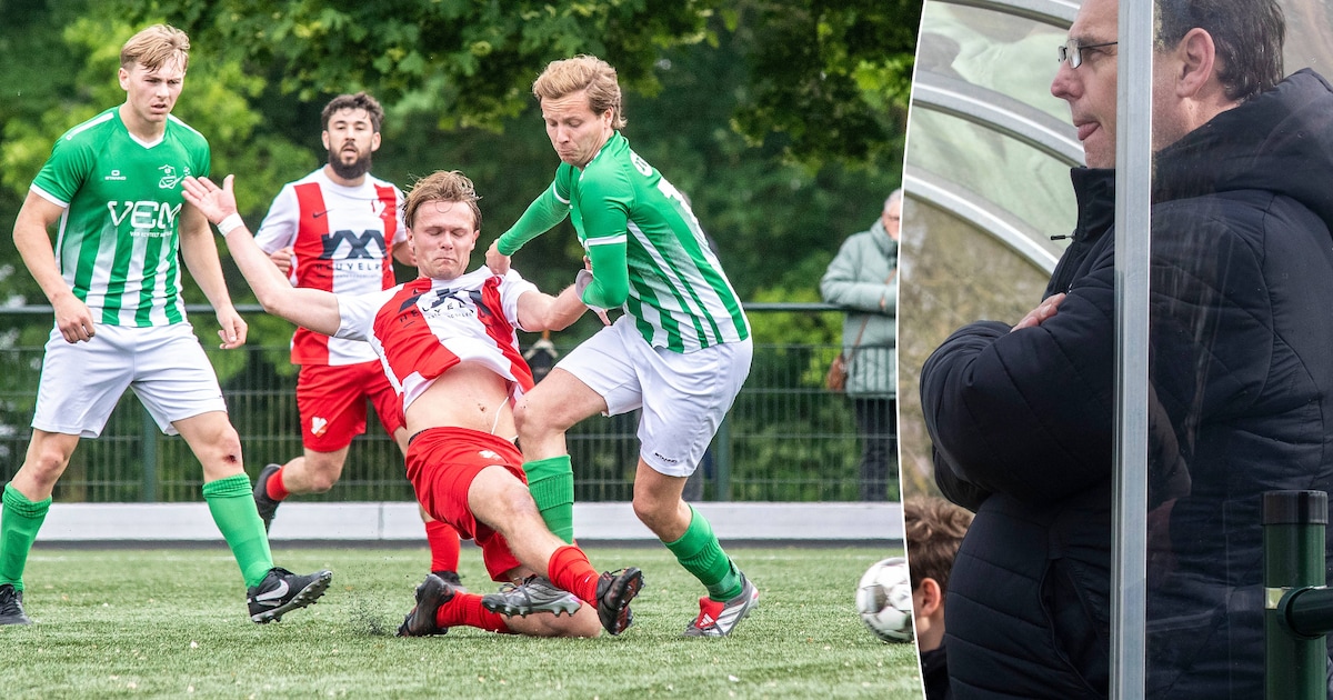 Koploper in de vijfde klasse ziet trainer vertrekken: ‘Niet meer de energie om ze een schop onder hu