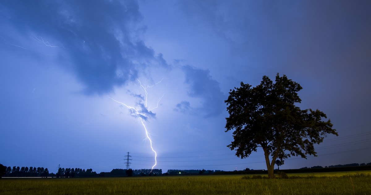 Bewolkt en kans op onweersbuien in Aalten in de avond