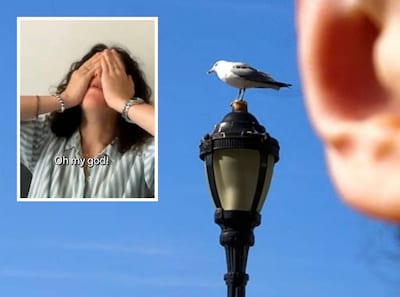 Met oorlellen en duimen in beeld: Franse vrouw bek