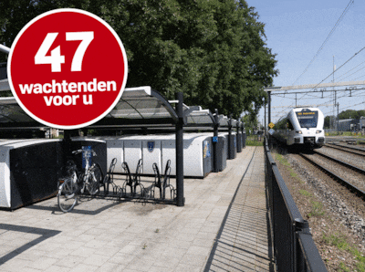 Er is een groot tekort aan fietskluizen en dit station spant de kroon: maar liefst 60 mensen staan op de wachtlijst