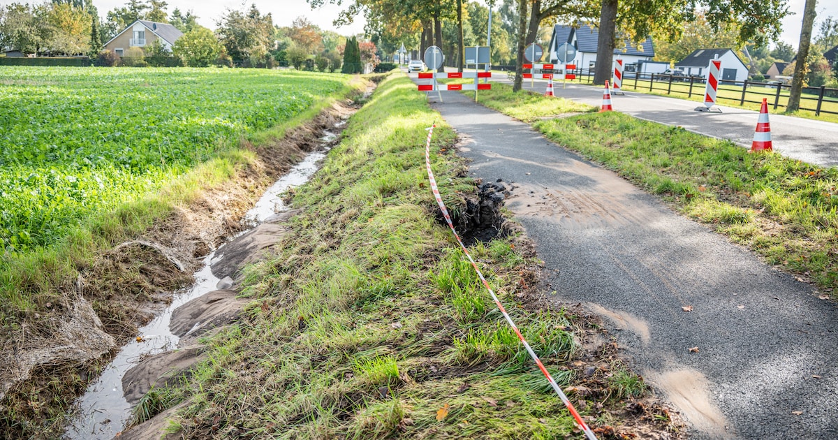 Straten blank en gaten in het wegdek: reeks gesprongen waterleidingen ...