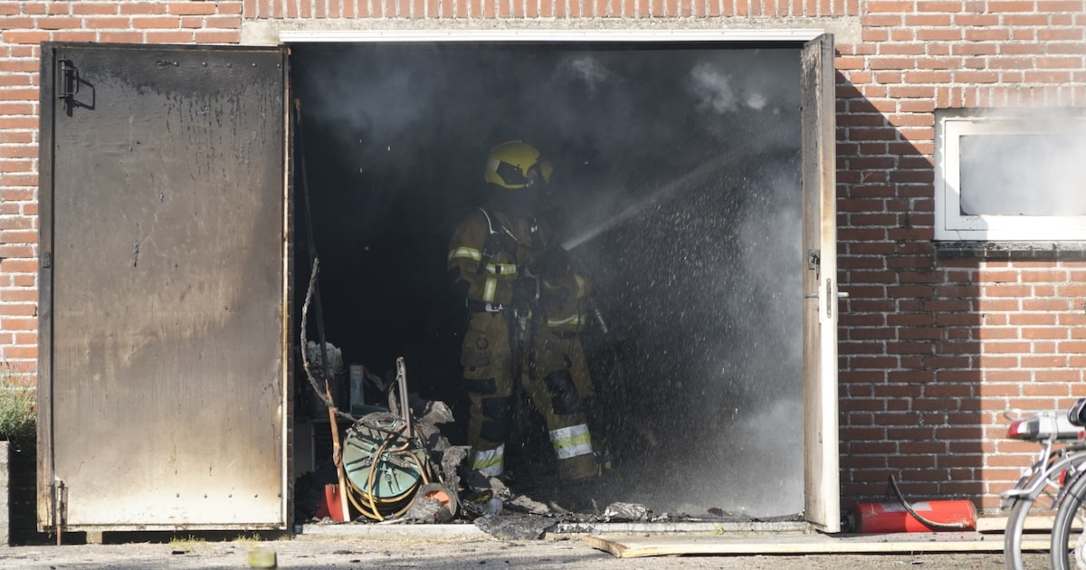 Brand in meterkast van stal in Landhorst