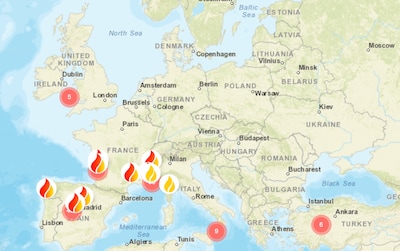 Zorgen over je veiligheid op vakantie? Bosbranden in Zuid-Europa zijn nu live te tracken
