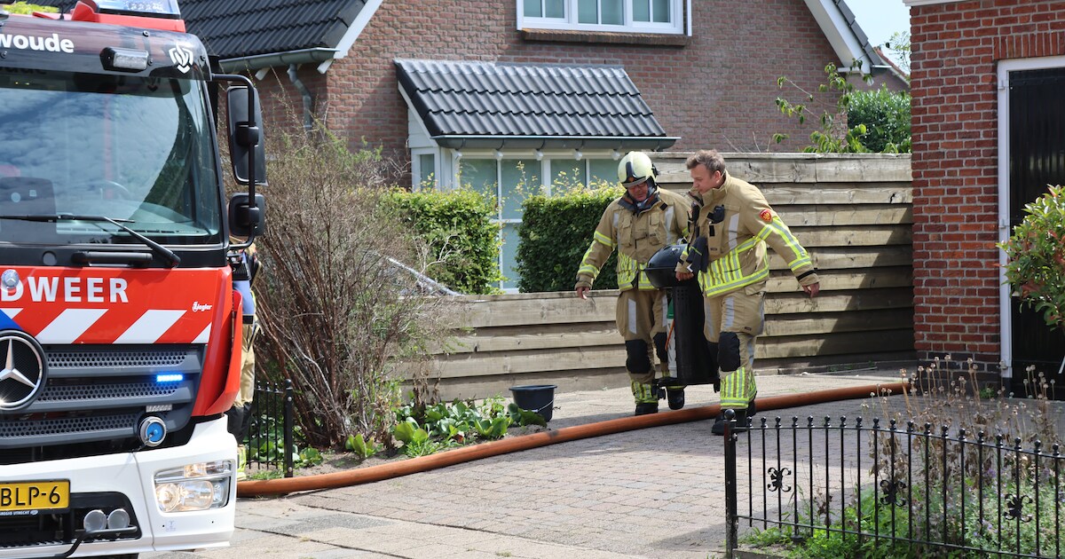Buitenbrand op Kerkstraat in Renswoude