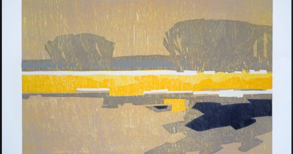 Oude Waal als houtsnede