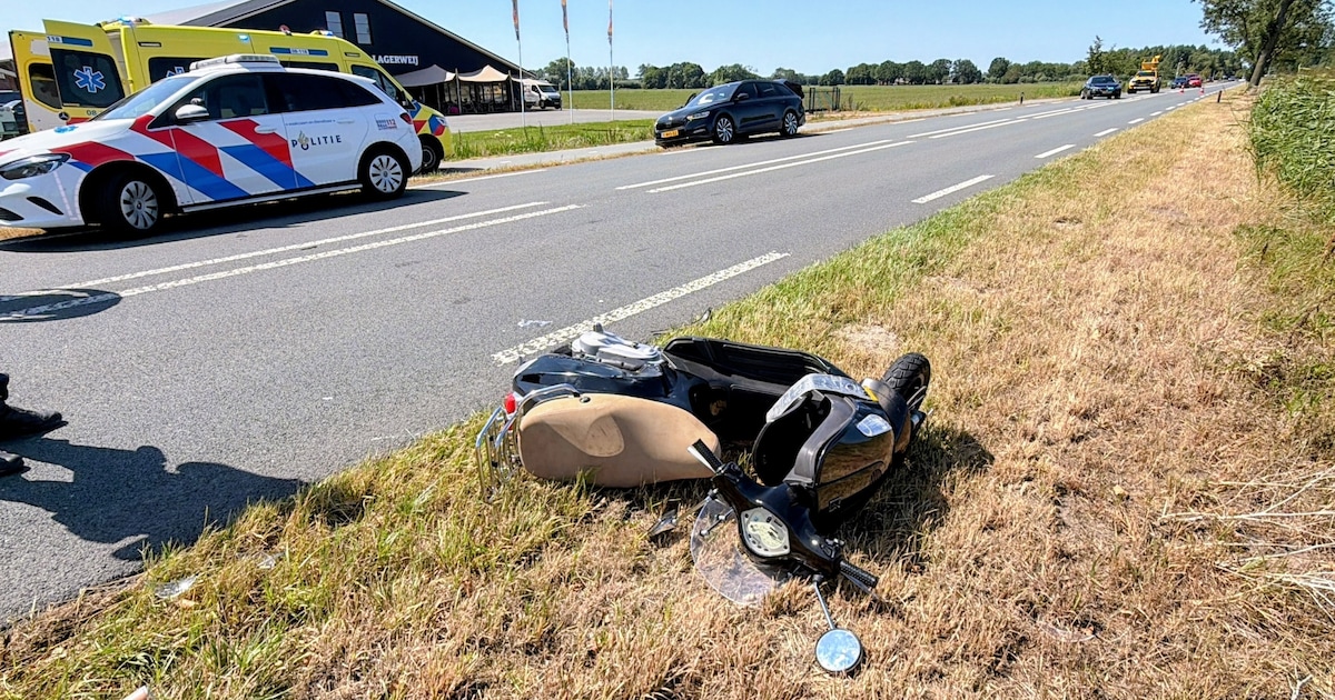 Twee gewonden na aanrijding tussen scooter en auto in Buurmalsen