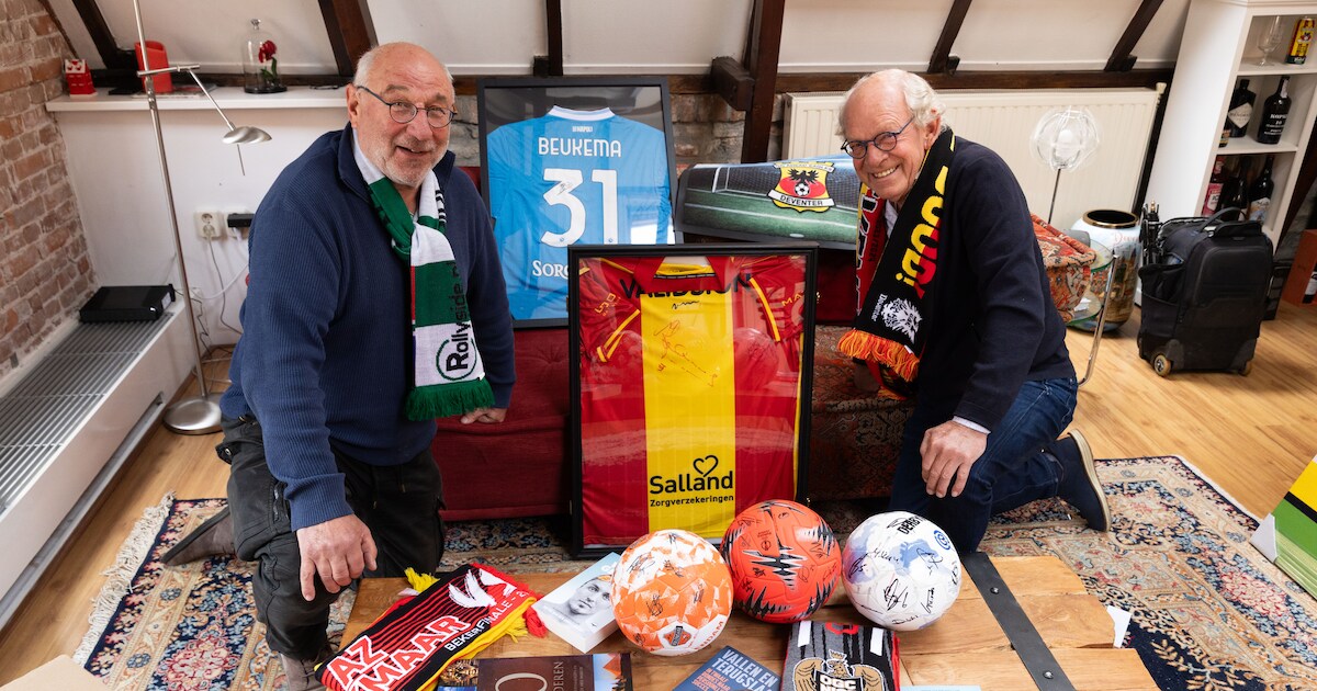 Pim (78) en Arno (77) veilen stokoude stadionlampen voor het goede doel: ‘Voor mij is dit 1000 euro 