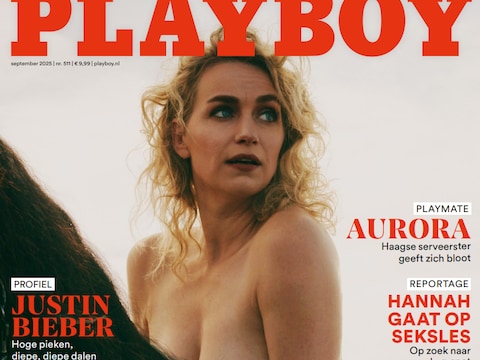 Actrice Puck Pomelien Busser uit Goede tijden, slechte tijden op de cover van Playboy.