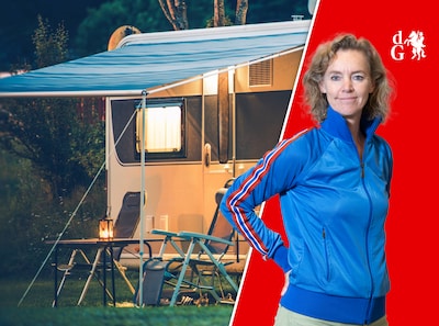 Voor de tent zitten, mensen kijken en lekker lang doen over de afwas